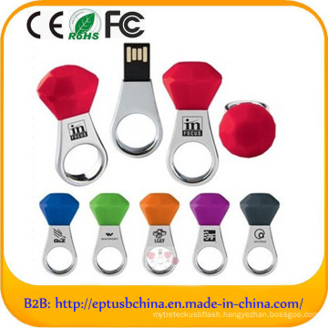 Promotional Diamond Colorful Ring Shape USB Flash Drive (ED508)